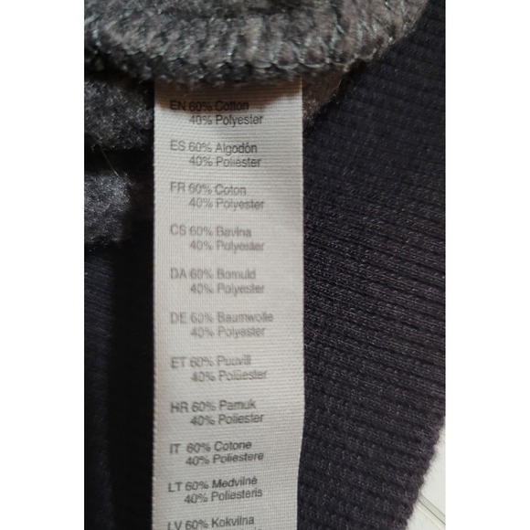 Fresh Clean Tees Mens Sweatshirt Black Size L Full Zip Long Sleeve Fleece 1260 - Picture 4 of 5